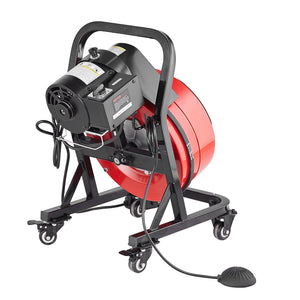Drain Cleaner Machine | 50FT x 1/2" Manual Feed Auger with Wheels