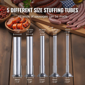 Manual Sausage Stuffer 15L | Vertical Sausage Making Machine | 304 Stainless Steel | For Home & Commercial Use