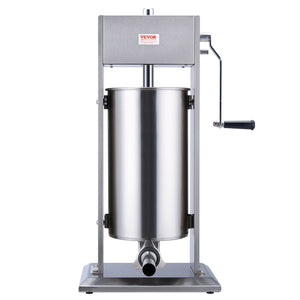 Manual Sausage Stuffer 15L | Vertical Sausage Making Machine | 304 Stainless Steel | For Home & Commercial Use