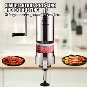 Sausage Stuffer 5lbs/3L | Stainless Steel Meat Maker