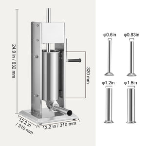 Sausage Stuffer 8lbs/5L | Stainless Steel Meat Maker