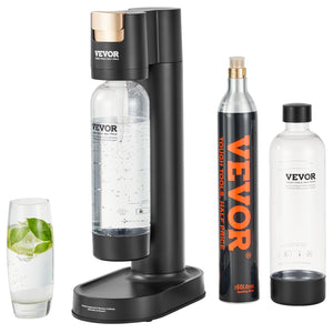 Sparkling Water Maker | Soda Machine for Home Carbonation | Starter Kit with 2 BPA-Free 1L Bottles & CO2 Cylinder | Compatible with 60L Screw-In Cylinders