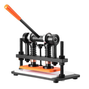 Leather Cutting Machine 10.2"x4.7" | Manual Die Cutter with Dual Guide Shafts | For Leather & Craft Materials