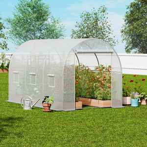 Walk-in Greenhouse | 9.6x6.4x6.2 ft PE Cover with Galvanized Frame