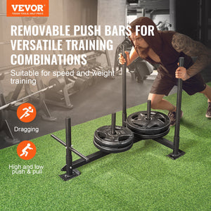 Weight Training Sled | Push/Pull Power Sled for Strength & Speed Training | Fits 5cm Weight Plates