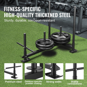 Weight Training Sled | Push/Pull Power Sled for Strength & Speed Training | Fits 5cm Weight Plates