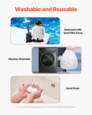 Pool Filter Balls | 1.56kg Reusable Media for Sand Filters