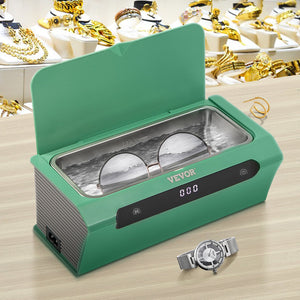 Ultrasonic Cleaner 500ml | Portable Jewellery Cleaning Machine | Green