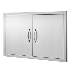 BBQ Access Door | 915x533mm Double Stainless Steel Outdoor Kitchen Doors | Flush Mount BBQ Island Access