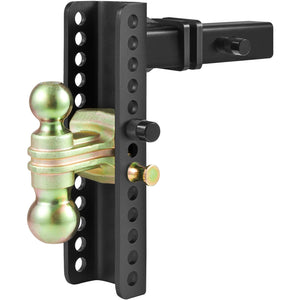 Adjustable Trailer Hitch | 25.4cm Drop & 21.59cm Rise | 5.08cm Receiver | 6350kg GTW | Tow Balls & Lock