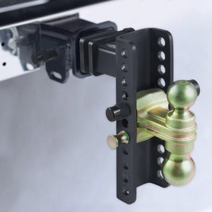 Adjustable Trailer Hitch | 20.32cm Drop & 16.51cm Rise | 5.08cm Receiver | 6350kg GTW | Tow Balls & Lock