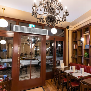 Commercial Indoor Air Curtain 1.5m | 2 Speeds 3566m³/h | UL Certified Over Door Fan with Limit Switch | Unheated Model for Shops & Restaurants