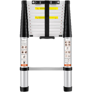 Telescoping Ladder | 12.5ft Aluminum Multi-Purpose Extension Ladder