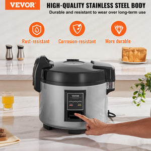 Commercial Rice Cooker 60 Cup 13L | Non-Stick Pot | Keep Warm Function | For Restaurants & Catering
