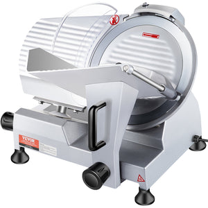 Commercial Meat Slicer 240W | 10" Carbon Steel Blade | Adjustable 0-12mm Thickness | 350-400RPM