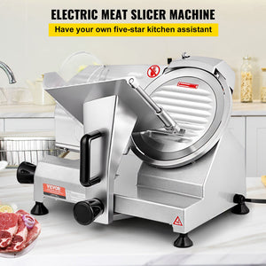Commercial Meat Slicer 200W | 8" Carbon Steel Blade | Adjustable Thickness 0-12mm | For Home & Deli Use