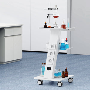 Dental Trolley Cart | 3-Layer Mobile Rolling Cart with Socket
