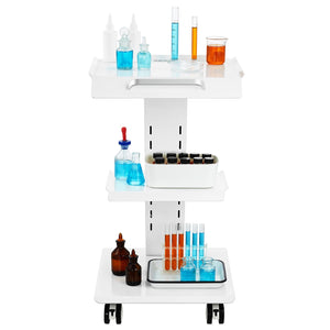 Dental Trolley Cart | 3-Layer Mobile Rolling Cart with Socket