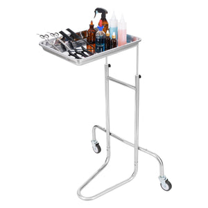 Stainless Steel Lab Cart | Single Tray with 2 Silent Wheels