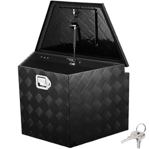 Trailer Tongue Box 29"x16.5"x18" | Aluminum Diamond Plate Tool Chest with Lock & Keys