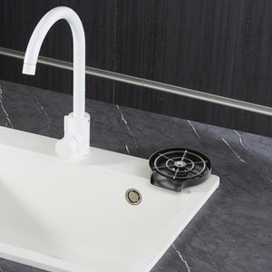 Glass Rinser | 10-Hole 360° Rotating Cup Washer with ABS Holder