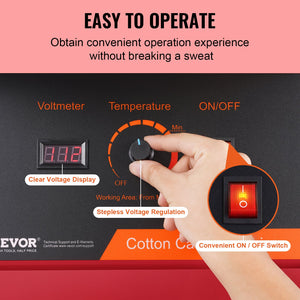 Cotton Candy Machine | 1000W Commercial Candy Floss Maker with Bowl & Scoop | Home & Party Use – Red
