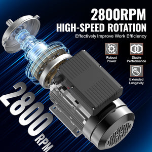 Electric Motor 2.2KW 2800RPM | Single Phase AC Motor | 24mm Shaft | CW/CCW Rotation | For Agricultural & Industrial Equipment