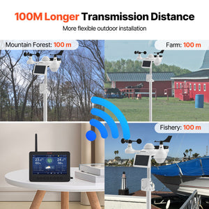 Wi-Fi Weather Station | 7-in-1 with 177.8mm TFT Display & Outdoor Wireless Sensor