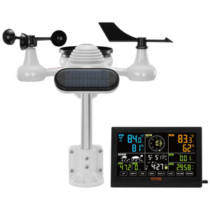 Wireless Weather Station 7-in-1 | Large Color Display | Indoor & Outdoor Data