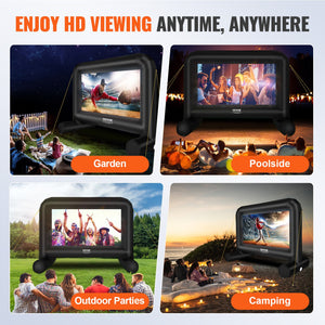 Inflatable Movie Screen | 14ft Outdoor Blow-Up Projector Screen with Blower & Carry Bag | Front/Rear Projection