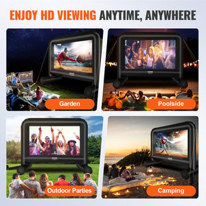 Inflatable Movie Screen | 16ft Outdoor Projector Screen | Front/Rear Projection with Blower & Bag