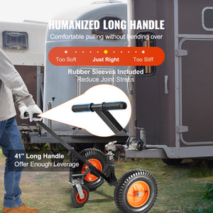 Adjustable Trailer Dolly | 1000lb Tongue Weight Capacity | 2" Ball, Pneumatic Tires, 19–26" Adjustable Height for RV, Boat, Trailer
