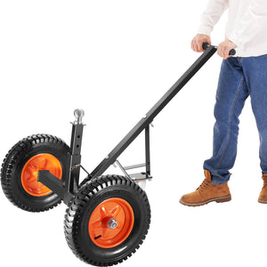 Adjustable Trailer Dolly | 1000lb Tongue Weight Capacity | 2" Ball, Pneumatic Tires, 19–26" Adjustable Height for RV, Boat, Trailer