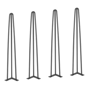 Hairpin Table Legs 0.7m | Set of 4 | 408kg Load Capacity | 3-Rod Solid Carbon Steel Black