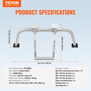 Ladder Stabilizer with Wing Span | Heavy Duty Steel Roof Hook Extension Ladder Support
