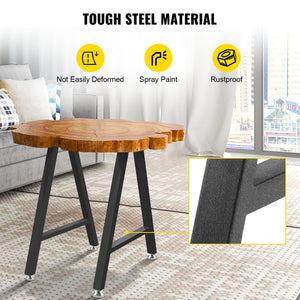 Metal Table Legs 28"x17.7" A-Frame | Heavy Duty Black Wrought Iron | Set of 2 with Floor Protectors