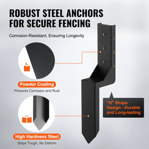 Fence Post Anchor Repair Kit | 6-Pack Inner Stakes for Fence Repair