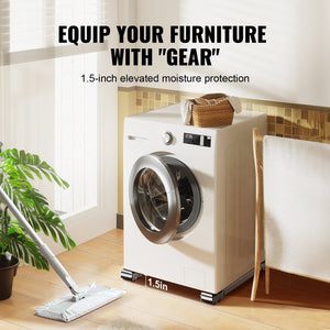 Appliance Rollers | 660lb Extendable Mobile Base Dolly | Washing Machine, Fridge & Furniture Movers – White