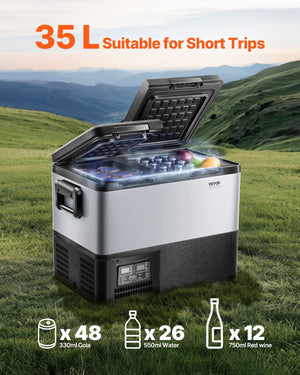 Car Refrigerator Freezer | 35L Portable Dual Zone Compressor Fridge
