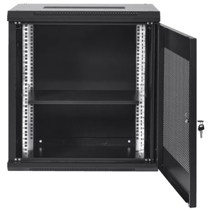 12U Wall Mount Network Cabinet 15.5" Deep | Locking Door & Side Panels | 200lbs Capacity | Rack for IT Equipment & AV Devices