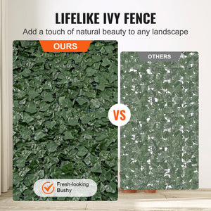 Ivy Privacy Fence 59"x98" | Artificial Green Wall Screen | Mesh Backing & Reinforced Joints | Faux Hedge Leaf Panel for Garden, Balcony & Outdoor Decor