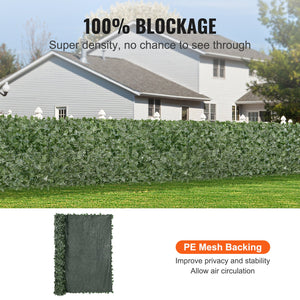 Ivy Privacy Fence 183x244cm | Artificial Green Wall Screen | Mesh Backing & Reinforced Joints | Faux Leaf Hedge for Outdoor Garden & Balcony