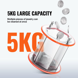 Jewelry Polisher Tumbler 11lbs / 5kg | Rotary Finishing Machine with 5 Speeds & Timer | Polishing, Grinding & Buffing for Jewellery, Coins & Gemstones