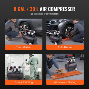 Air Compressor | 30L Compact Portable Oil-Free | 90 PSI