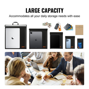 Faraday Bag Set | 4 Pack Signal Blocking Pouches for Laptop, Tablet & Phone | XL Size