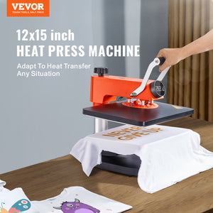 Heat Press Machine | 12x15" 8-in-1 Sublimation Transfer Press