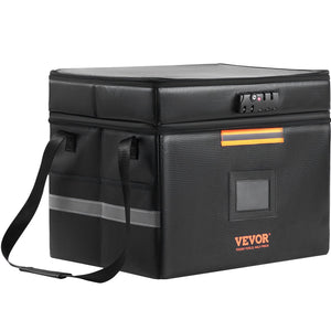 Fireproof Document Box | Lockable Fireproof & Waterproof File Bag | 450x140x315mm for Money, Documents & Jewelry