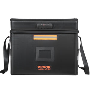 Fireproof Document Box | Lockable Fireproof & Waterproof File Bag | 450x140x315mm for Money, Documents & Jewelry