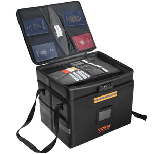 Fireproof Document Box | Lockable Fireproof & Waterproof File Bag | 450x140x315mm for Money, Documents & Jewelry