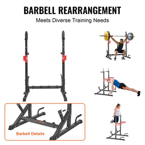 Squat Rack | Adjustable Heavy Duty Barbell Power Stand